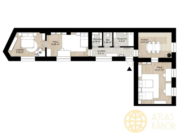 Prodej komerční nemovitosti, Tábor, Palackého, 552 m2
