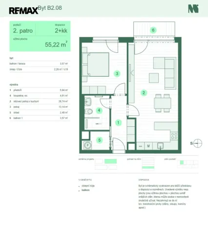 Prodej bytu 2+kk, Zlín, Tyršova, 55 m2