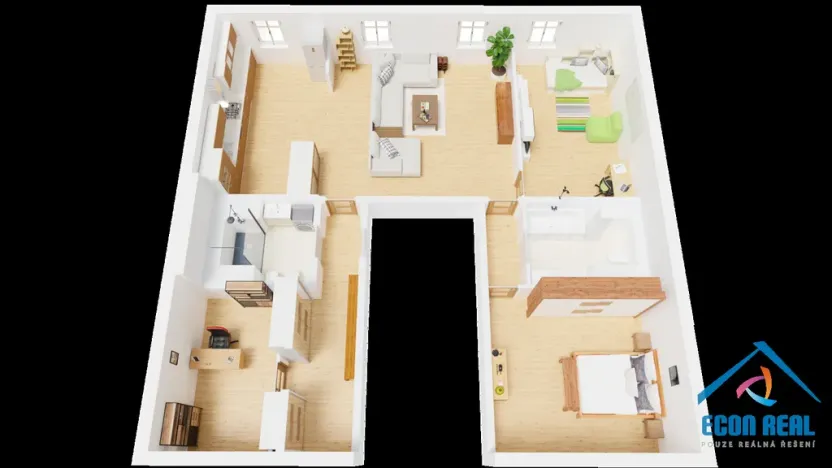 Pronájem bytu 4+kk, Praha - Libeň, Na rozcestí, 128 m2