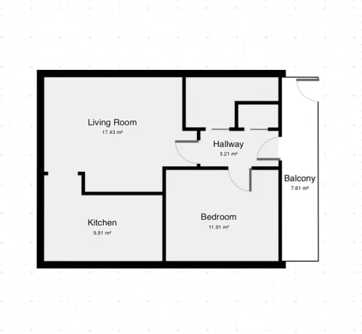 Pronájem bytu 2+kk, Praha - Holešovice, Osadní, 53 m2