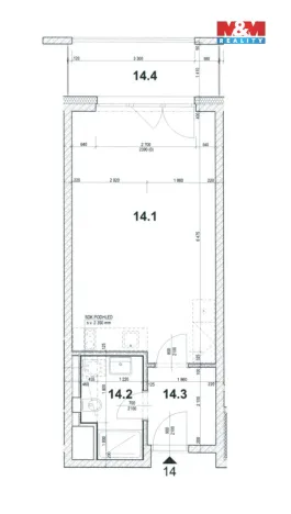 Pronájem bytu 1+kk, Praha, 35 m2