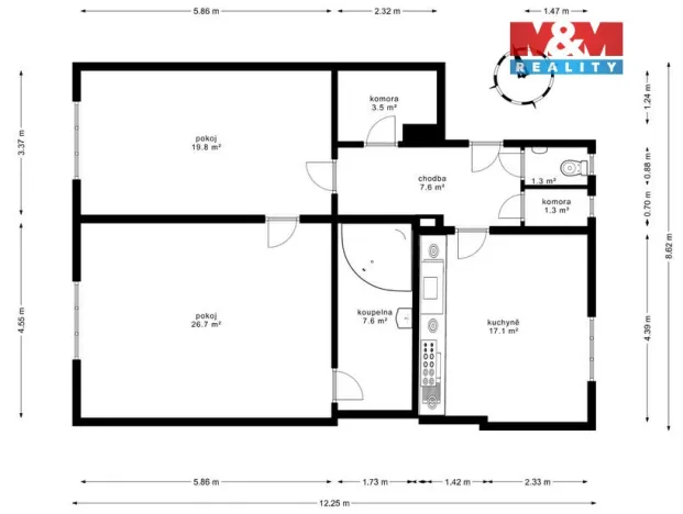Prodej bytu 2+1, Praha - Žižkov, Baranova, 90 m2