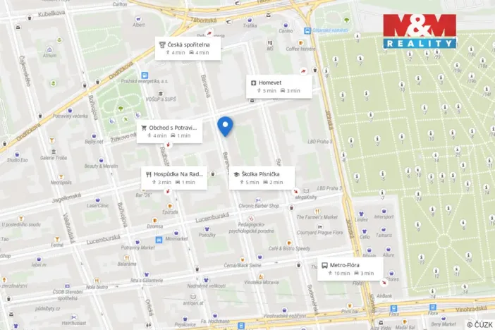 Prodej bytu 2+1, Praha - Žižkov, Baranova, 90 m2