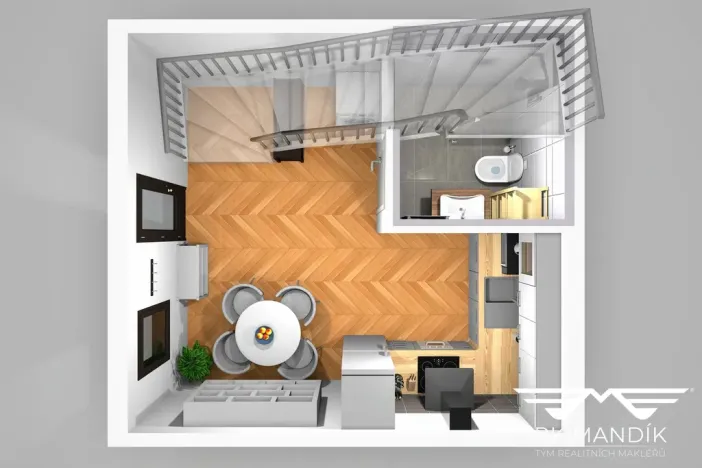 Pronájem bytu 2+kk, Praha - Karlín, Pernerova, 42 m2