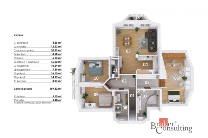 Prodej bytu 4+kk, Praha - Štěrboholy, Novoštěrboholská, 172 m2