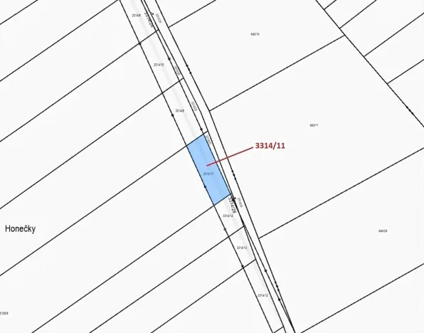 Dražba pozemku, Březník, 488 m2