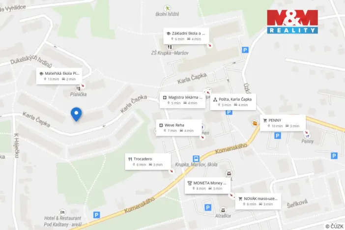 Prodej bytu 3+1, Krupka - Maršov, Karla Čapka, 80 m2