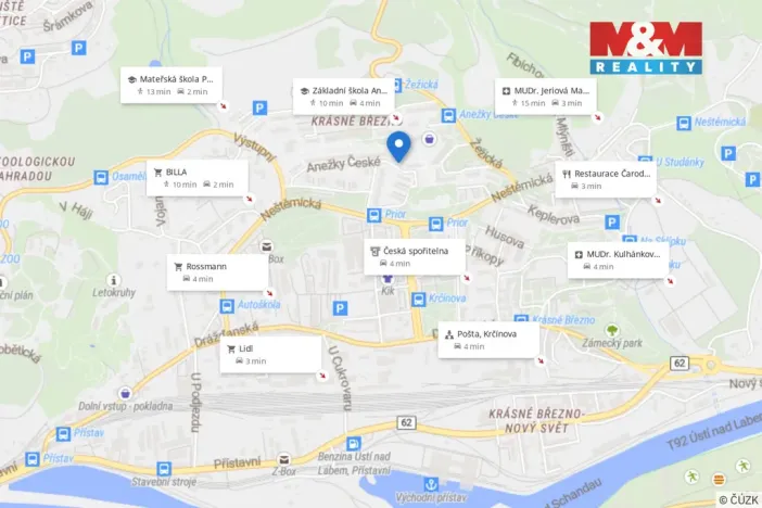 Prodej bytu 3+1, Ústí nad Labem - Krásné Březno, Anežky České, 78 m2