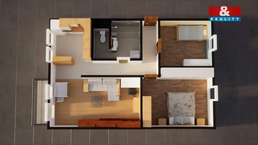 Pronájem bytu 3+1, Obrnice, Nová výstavba, 64 m2