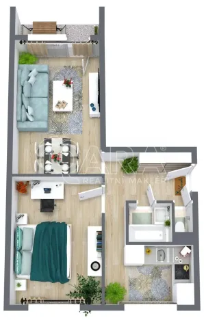 Pronájem bytu 2+1, Ostrava - Zábřeh, Volgogradská, 54 m2