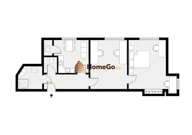 Pronájem bytu 3+kk, Praha - Nusle, Žateckých, 61 m2