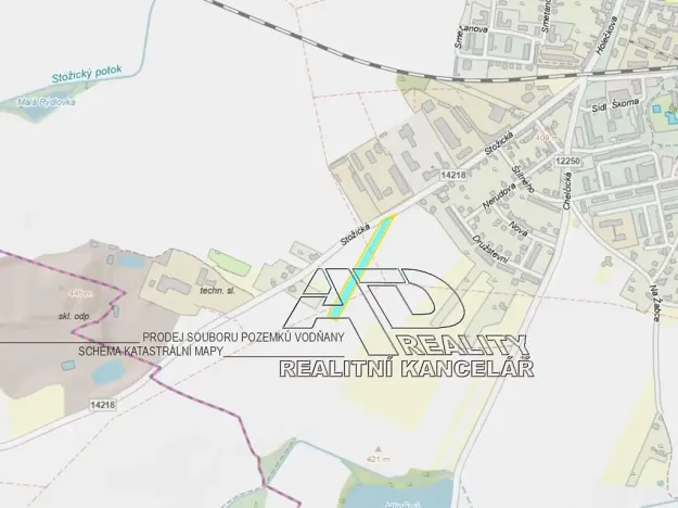 Prodej pozemku, Vodňany, Stožická, 3872 m2