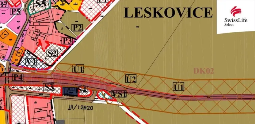 Prodej komerčního pozemku, Leskovice, 895 m2