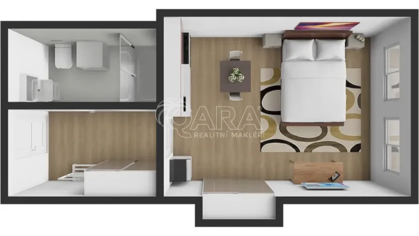 Prodej bytu 1+kk, Kutná Hora - Kutná Hora-Vnitřní Město, Nádražní, 26 m2