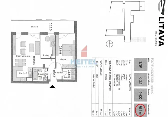 Prodej bytu 2+kk, Slavkov u Brna, Slovanská, 68 m2