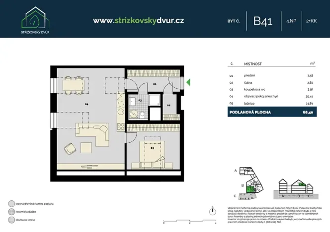 Prodej bytu 2+kk, Praha - Střížkov, Střížkovská, 68 m2
