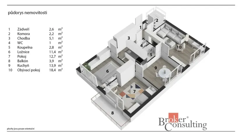 Prodej bytu 3+1, Praha - Malešice, Káranská, 72 m2