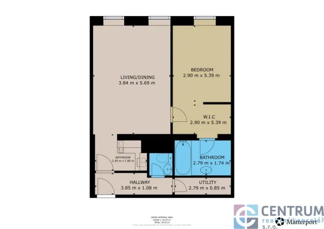 Pronájem bytu 2+kk, Jablonec nad Nisou, Anenské náměstí, 59 m2