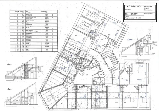 Pronájem kanceláře, Praha - Bubeneč, V. P. Čkalova, 100 m2