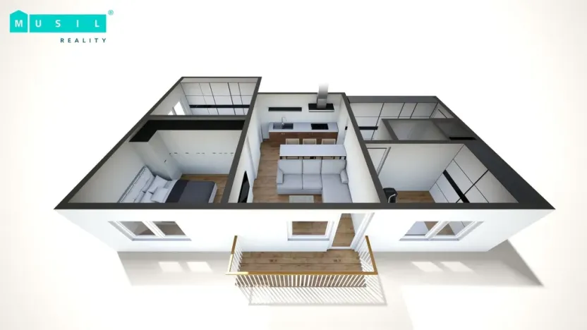 Pronájem bytu 4+kk, Olomouc - Nová Ulice, Foerstrova, 64 m2