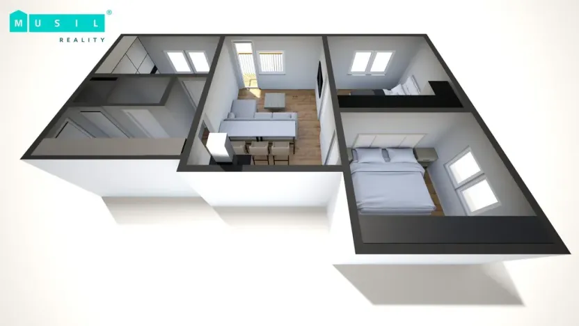 Pronájem bytu 4+kk, Olomouc - Nová Ulice, Foerstrova, 64 m2