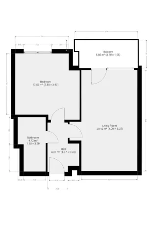Pronájem bytu 2+kk, Praha - Modřany, Kolmanova, 46 m2