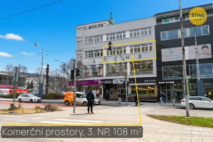 Pronájem kanceláře, Zlín, třída Tomáše Bati, 108 m2