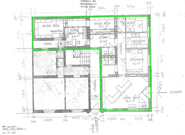 Pronájem obchodního prostoru, Brno, Tyršova, 120 m2