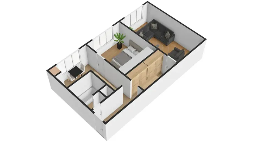 Pronájem bytu 2+1, Český Krumlov, Sídliště Plešivec, 60 m2