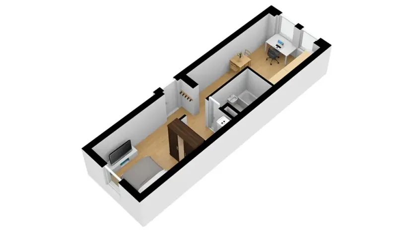 Pronájem bytu 2+kk, České Budějovice, Otakarova, 38 m2