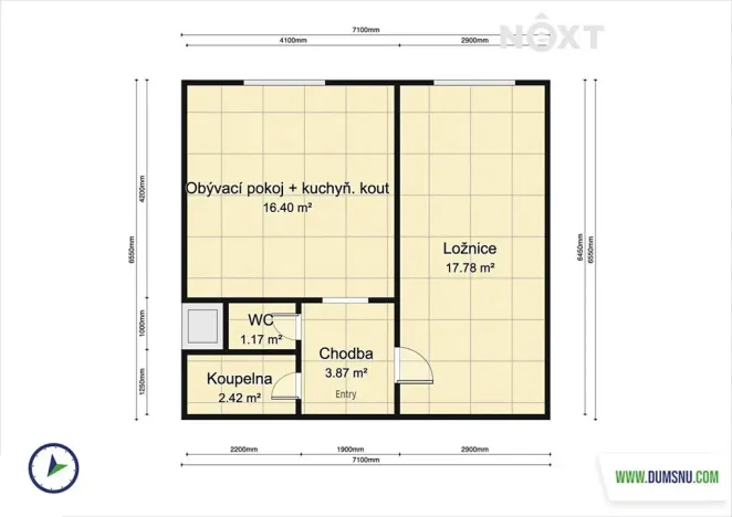 Prodej bytu 2+kk, Zábřeh, Na Nové, 43 m2