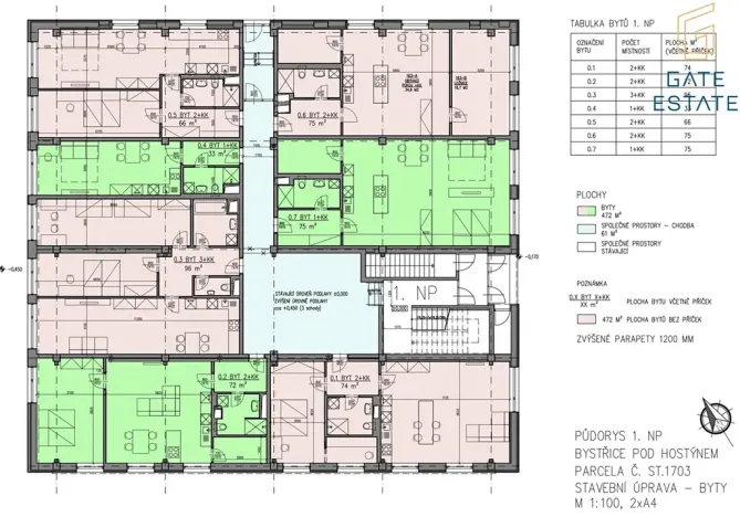Pronájem bytu 1+kk, Bystřice pod Hostýnem, Sídliště, 75 m2