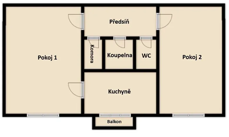 Prodej bytu 2+1, Třinec, kpt. Nálepky, 53 m2