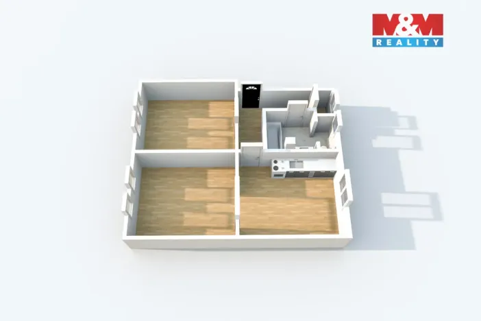 Pronájem bytu 2+1, Ústí nad Labem - Neštěmice, Železná, 48 m2