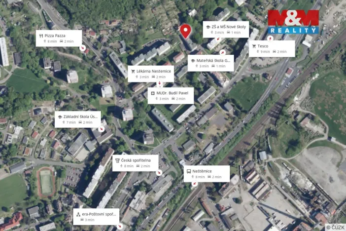 Pronájem bytu 2+1, Ústí nad Labem - Neštěmice, Železná, 48 m2