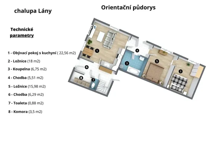 Prodej chalupy, Lány, 104 m2