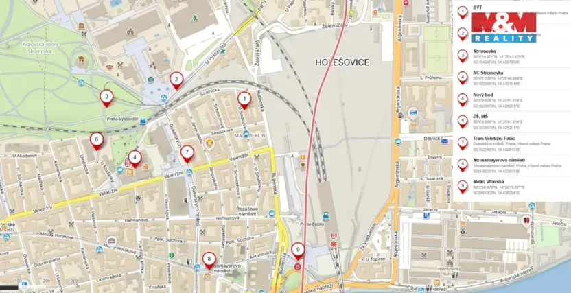 Pronájem bytu 3+kk, Praha - Holešovice, U smaltovny, 75 m2