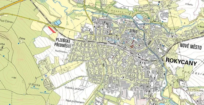 Prodej pole, Rokycany, 4111 m2