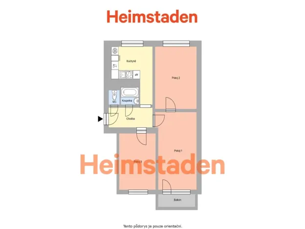 Pronájem bytu 3+1, Havířov - Město, Moskevská, 66 m2