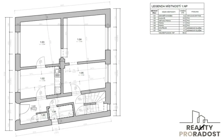 Prodej rodinného domu, Skuteč, Fortna, 66 m2
