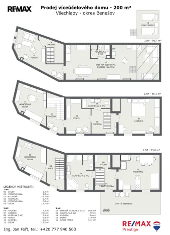 Prodej rodinného domu, Všechlapy, 200 m2