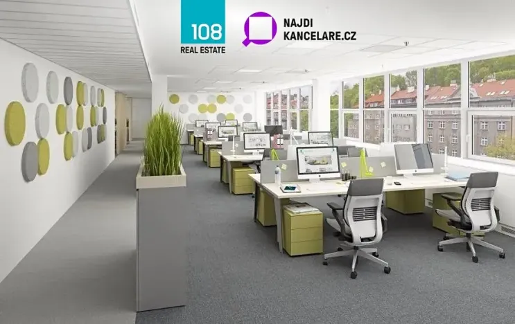 Pronájem kanceláře, Praha - Smíchov, Radlická, 880 m2