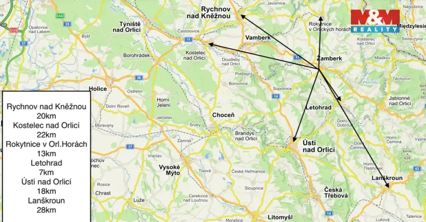 Pronájem rodinného domu, Žamberk, Jiráskovo náměstí, 90 m2