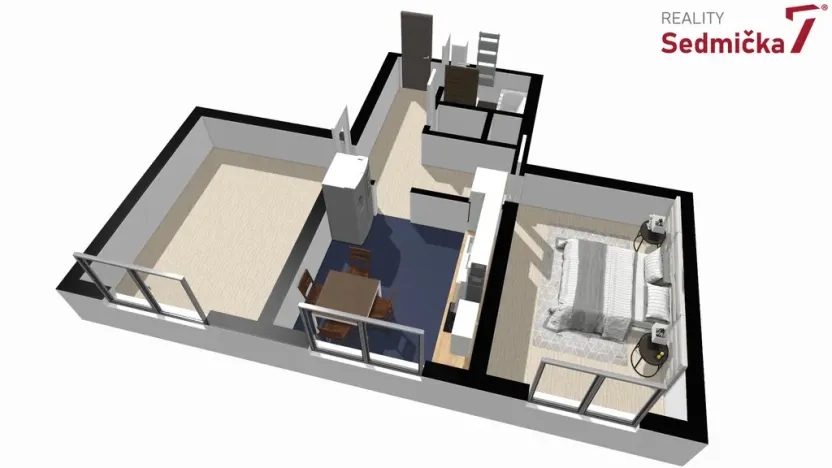 Pronájem bytu 2+1, Nové Město na Moravě, Budovatelů, 58 m2