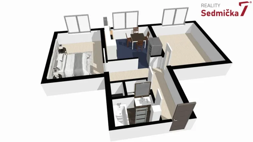 Pronájem bytu 2+1, Nové Město na Moravě, Budovatelů, 58 m2