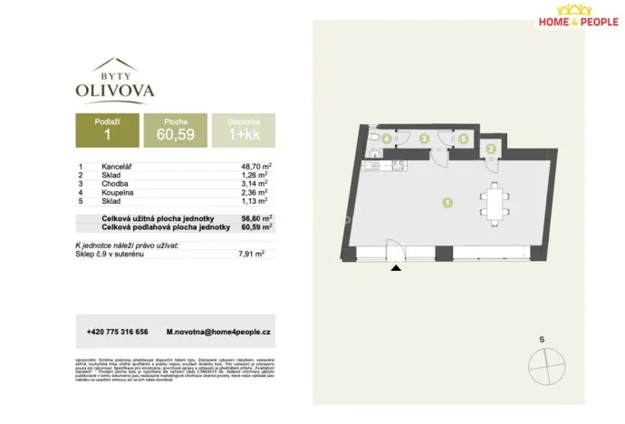 Prodej obchodního prostoru, Říčany, Olivova, 60 m2