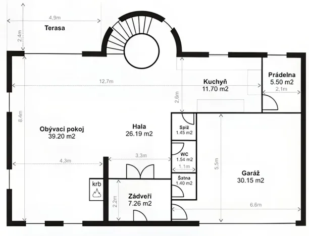 Pronájem vily, Praha - Nebušice, Nebušická, 254 m2