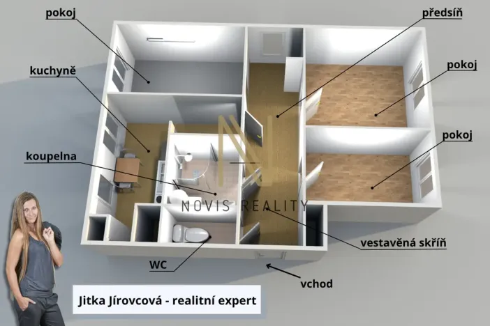 Pronájem bytu 3+1, Domažlice, Dvořákova, 65 m2