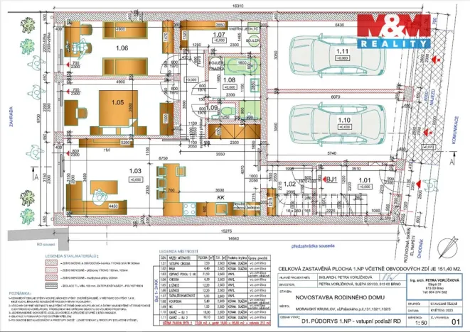 Prodej pozemku pro bydlení, Moravský Krumlov, Palackého, 343 m2