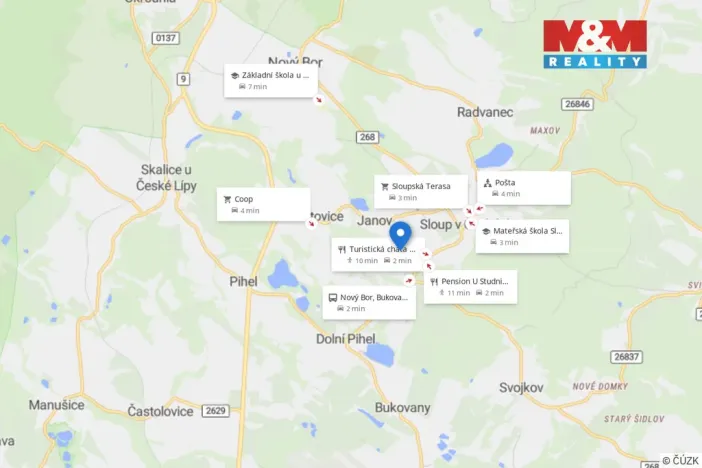 Prodej louky, Nový Bor - Janov, 5500 m2